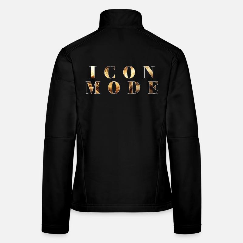 ICON MODE im luxuriösen Gold-Marbled-Look Frauen Softshelljacke