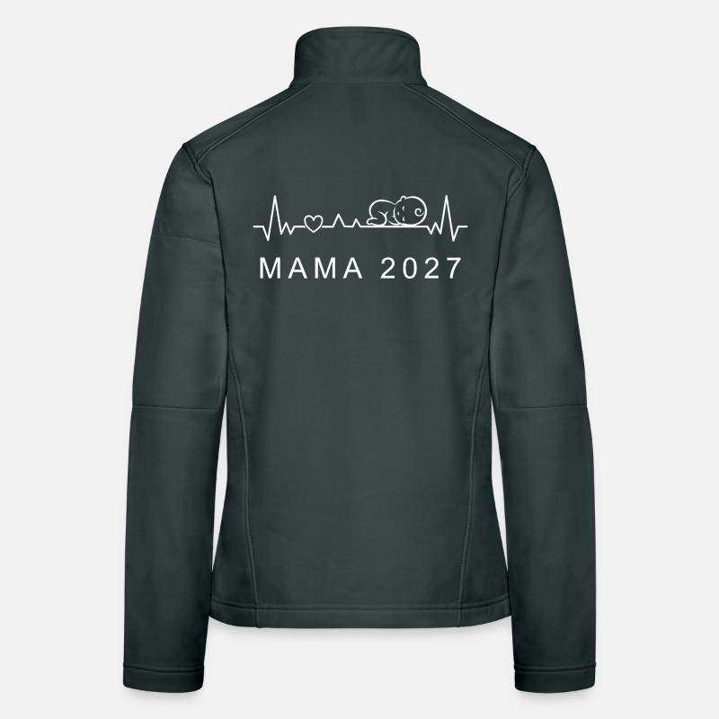 Mama 2027 Herzschlag Schwangerschaft Ankündigen Frauen Softshelljacke
