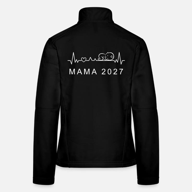 Mama 2027 Herzschlag Schwangerschaft Ankündigen Frauen Softshelljacke