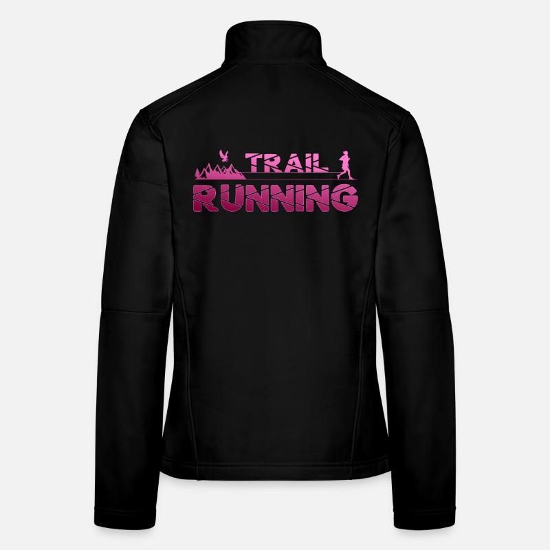 Trail Running Eagle Mountains Forest Shoes Profil rose Veste en tissu softshell Femme