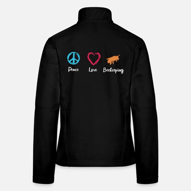 Frieden Liebe Imkerei Frauen Softshelljacke