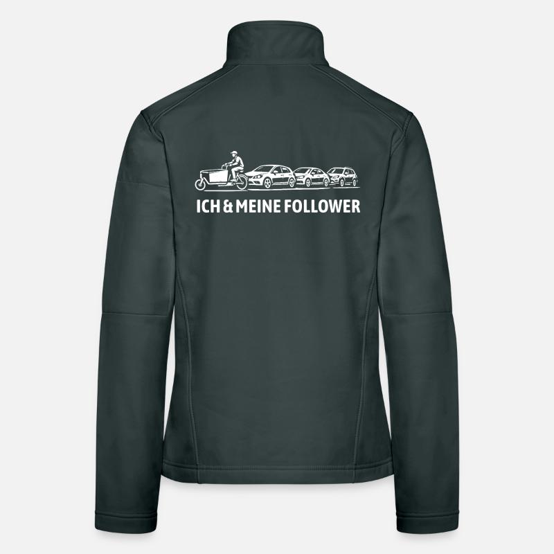 Moi et mes abonnés - vélo cargo - embouteillage Veste en tissu softshell Femme