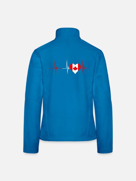 Canada Heartbeat - Women's Softshell Jacket - black - Back