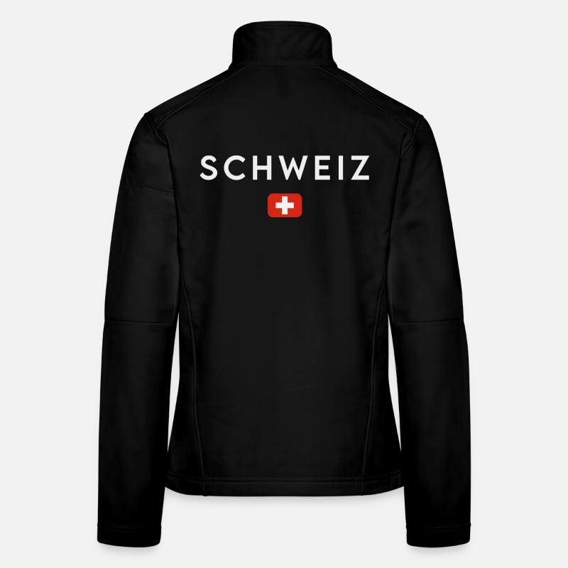 Flagge der Schweiz, Schweizer Stolz - Frauen Softshelljacke - Schwarz