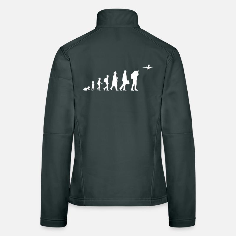 Passionné d’avion Evolution Veste en tissu softshell Femme