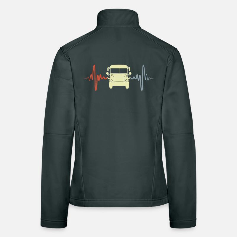 Oldtimer Bus EKG Frauen Softshelljacke