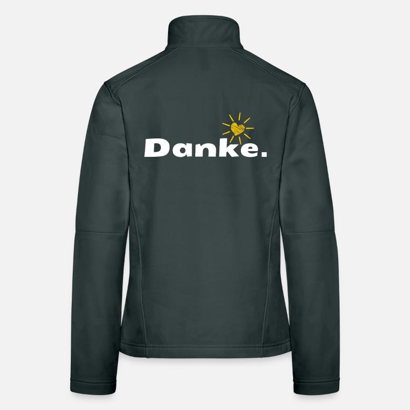 Danke HerzSonne Typografie Frauen Softshelljacke