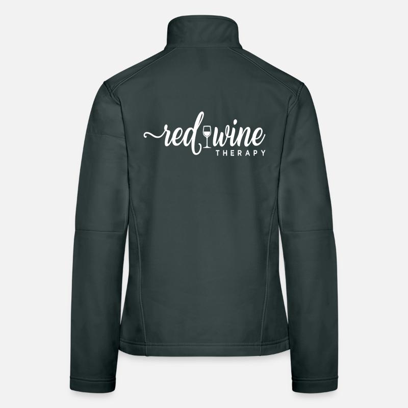 Red Wine Therapy Wine Saying Relaxation Women's Softshell Jacket