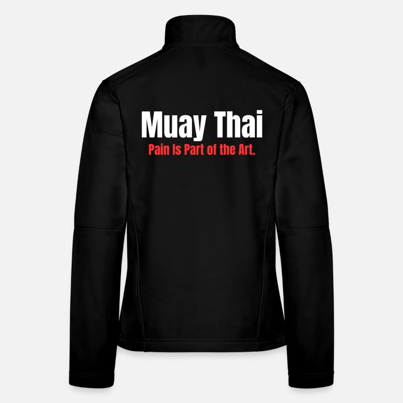 Acht Gliedmaßen. One Mind. | Muay Thai - Frauen Softshelljacke - Schwarz