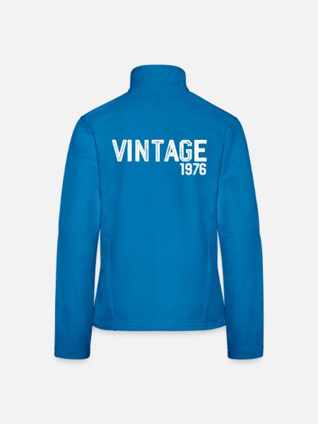 Jahrgang 1976 - Frauen Softshelljacke - Schwarz - Hinten