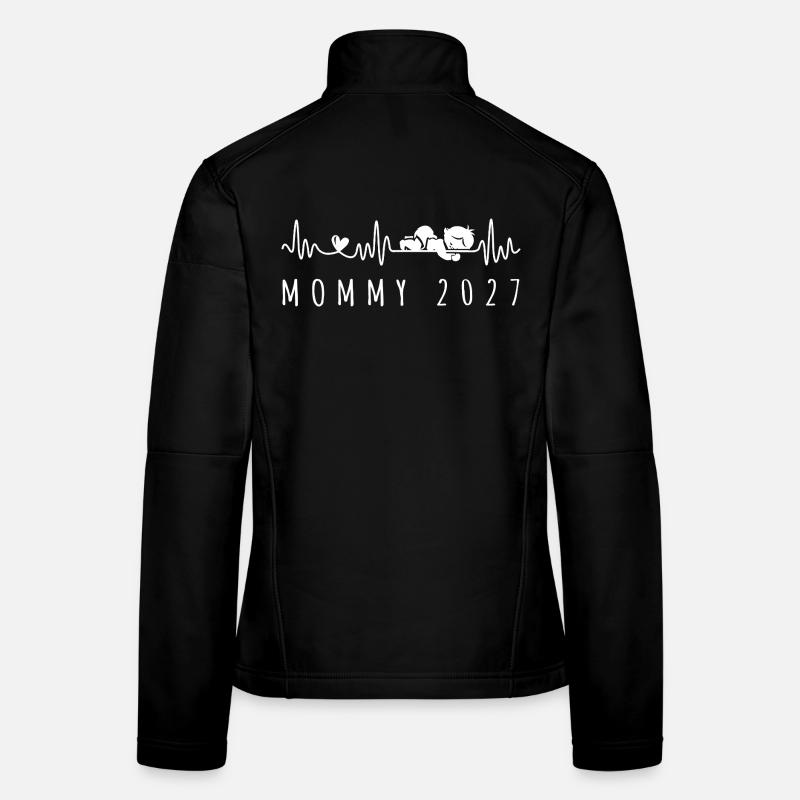Annonce de grossesse future maman 2027 Veste en tissu softshell Femme