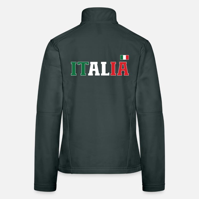 Italie Drapeau Veste en tissu softshell Femme