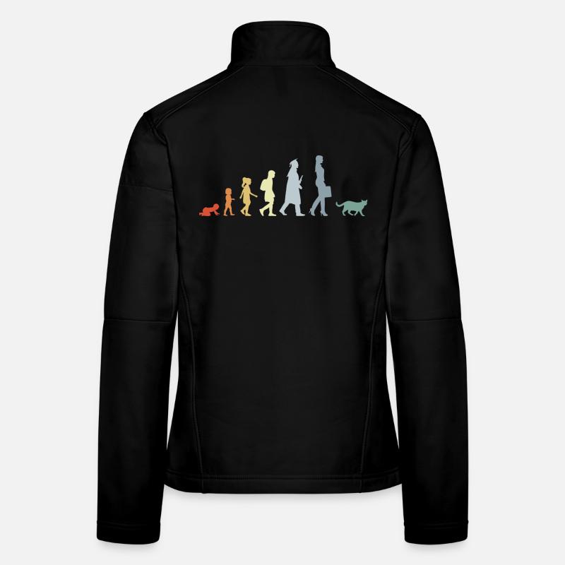 Evolution of a cat lover Women's Softshell Jacket