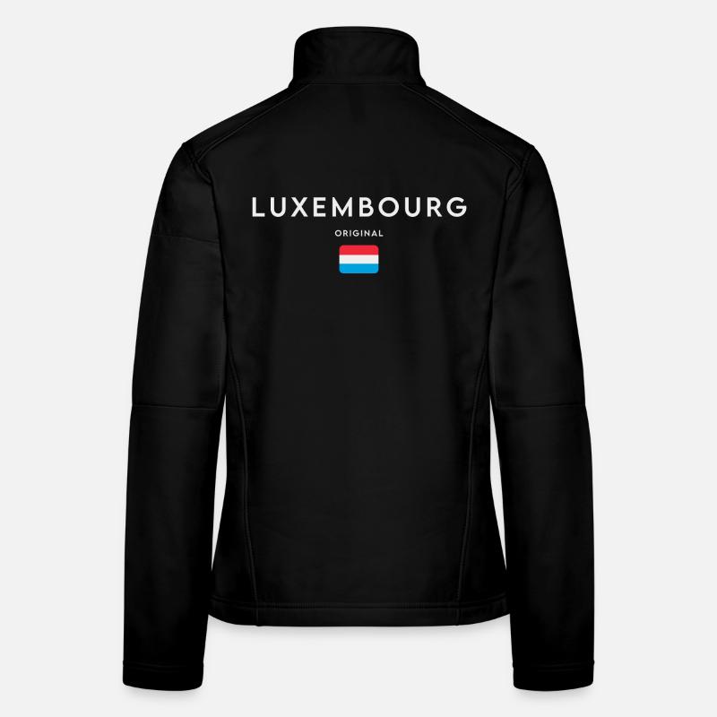 Drapeau du Luxembourg, fierté luxembourgeoise Veste en tissu softshell Femme