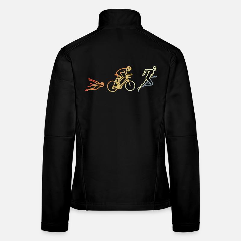 Triathlet Vintage Stil Frauen Softshelljacke