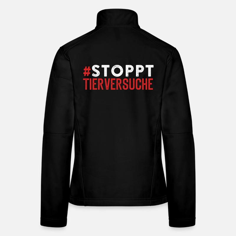 Animal Testing STOPS ANIMAL TESTING Lustigse Women's Softshell Jacket