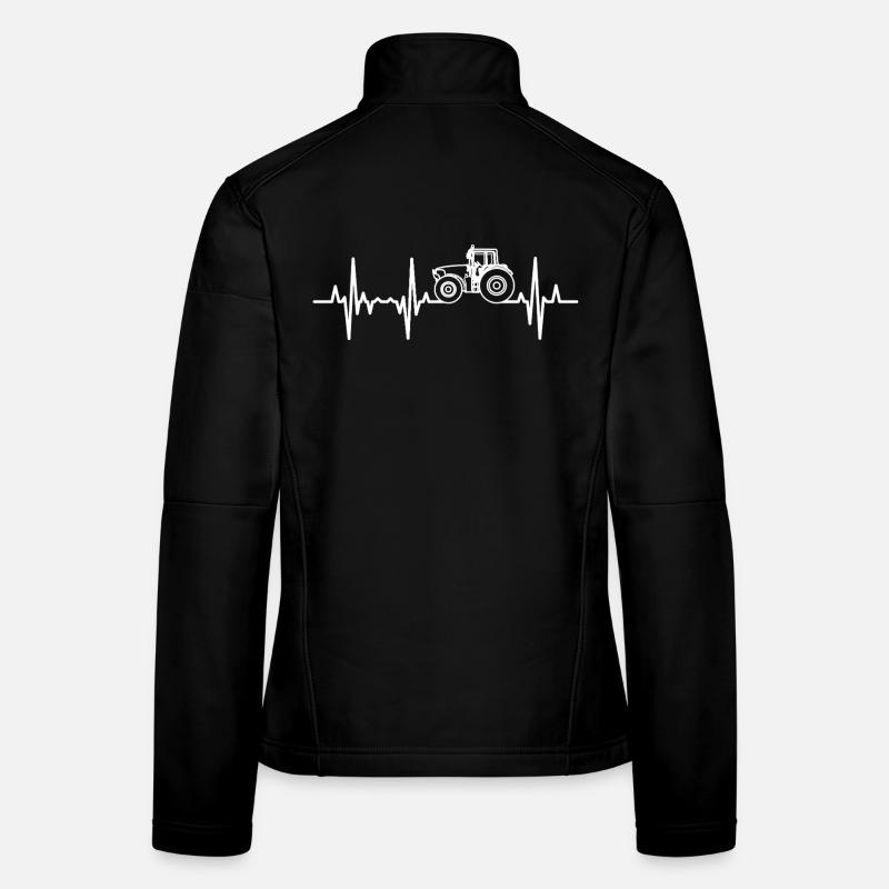 Fréquence cardiaque du tracteur Veste en tissu softshell Femme