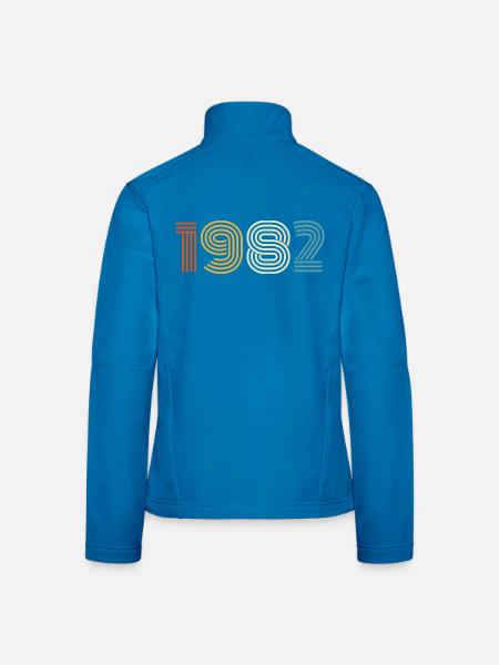 1982 Gift 1982 Vintage 1982 - Women's Softshell Jacket - black - Back