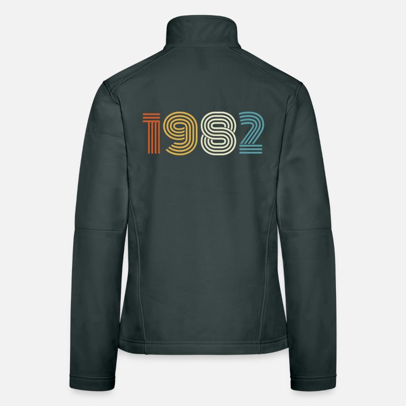 1982 Cadeau 1982 Vintage 1982 Veste en tissu softshell Femme