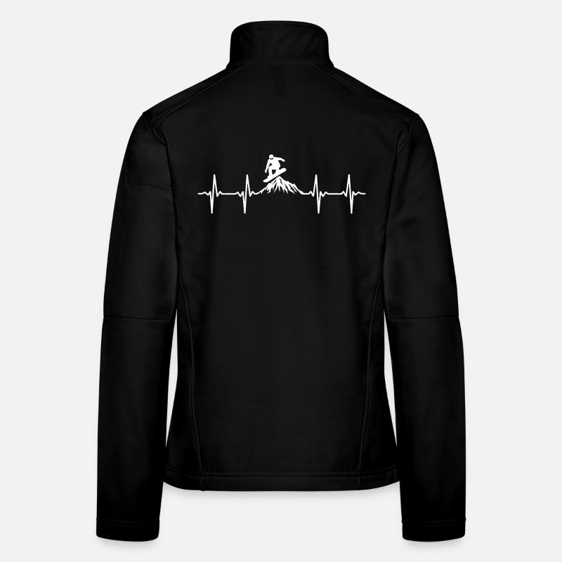 Snowboarder Herzschlag Snowboarding Snowboard  - Frauen Softshelljacke - Schwarz