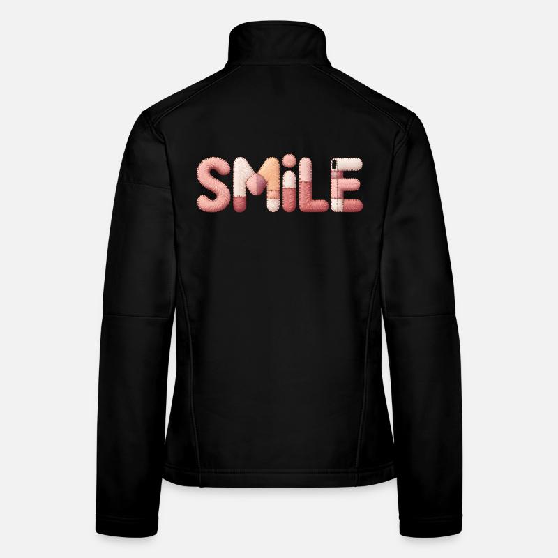 Patchwork Creative Smile Design for Positive Woman Women's Softshell Jacket