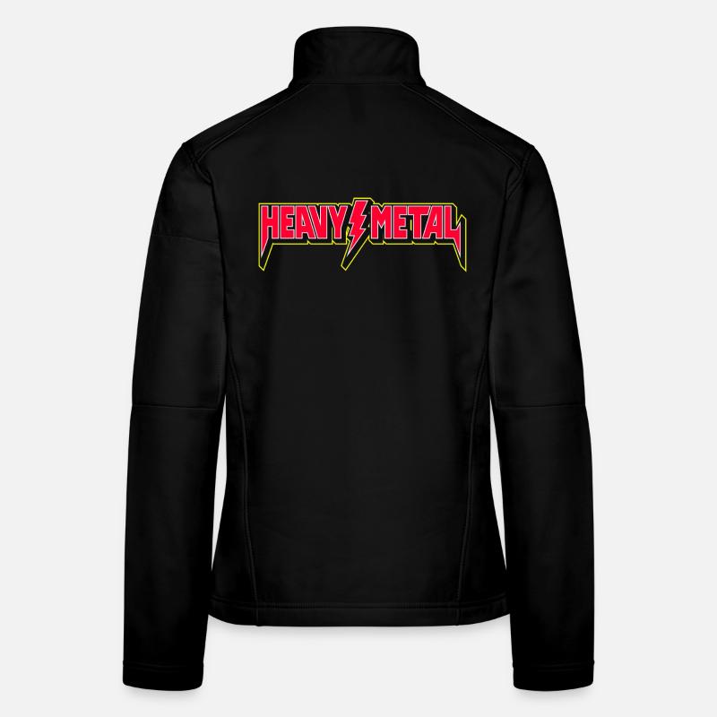 Heavy Metal Emblem mit Blitz Frauen Softshelljacke