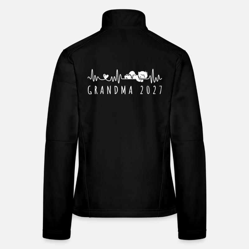 Annonce du bébé Heartbeat Future Grandma 2027 Veste en tissu softshell Femme