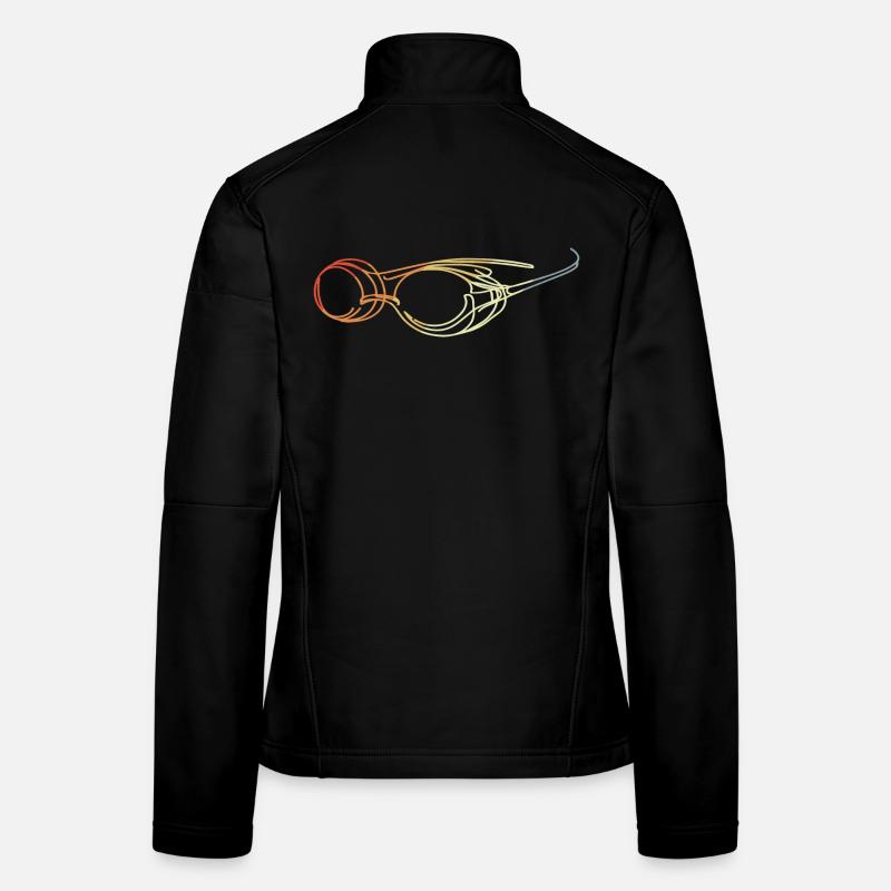 Swimming Goggles Drawing Women's Softshell Jacket