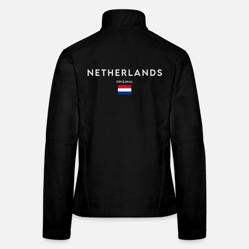Flagge von Holland, holländischer Stolz - Frauen Softshelljacke - Schwarz