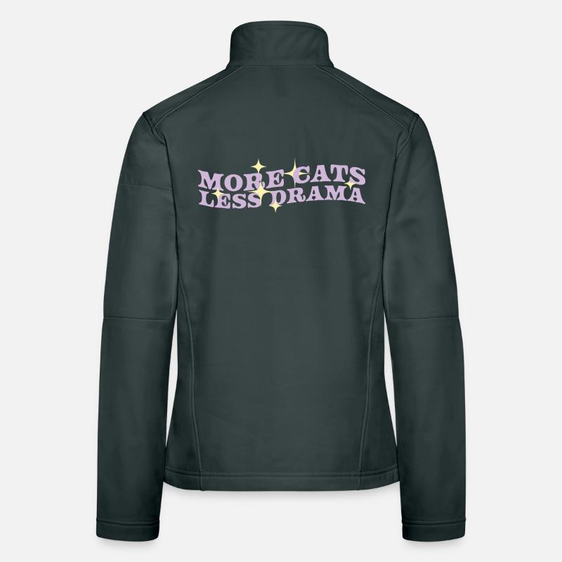 Plus de chats, moins de drame Veste en tissu softshell Femme