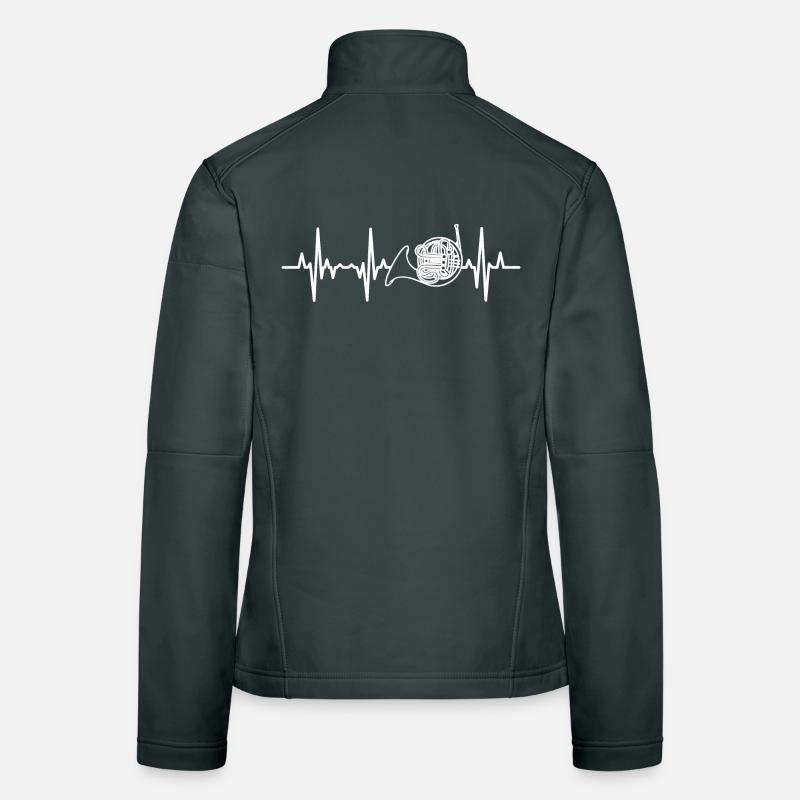 Palpitations du cor français Veste en tissu softshell Femme