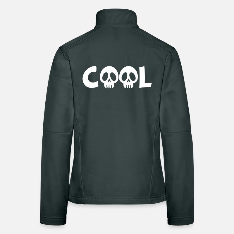 Crâne et cool (blanc) Veste en tissu softshell Femme