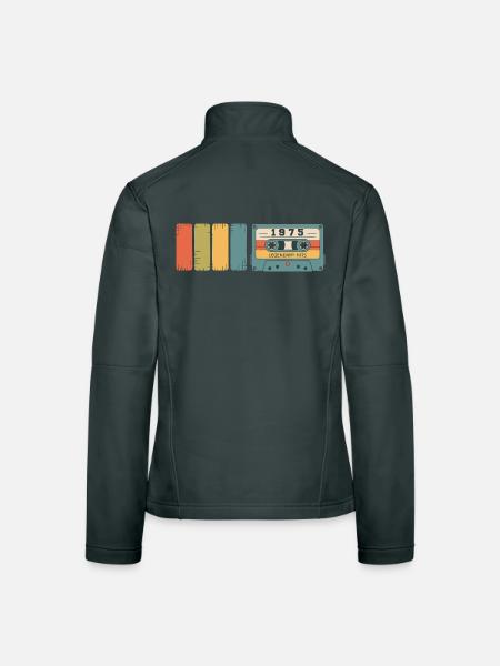 1975 Vintage Original 1975 Geburtstagsgeschenk - Frauen Softshelljacke - Schwarz - Hinten
