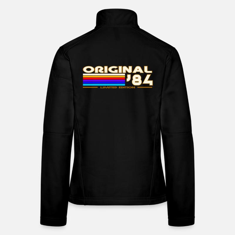 Originales 84 Retro Rainbow Frauen Softshelljacke