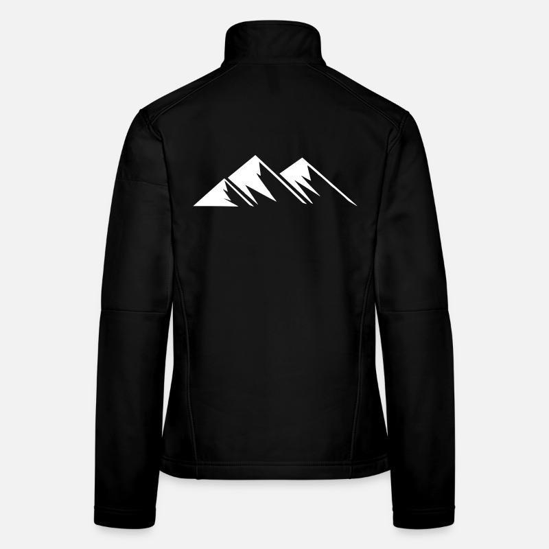 Montagnes - design minimaliste Veste en tissu softshell Femme