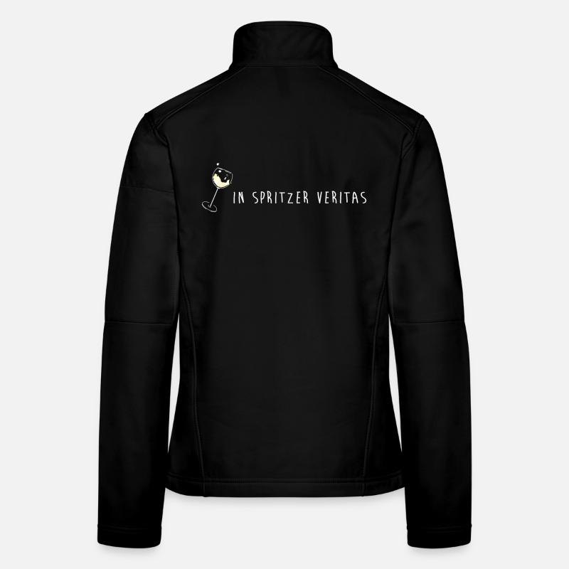 in spritzer veritas winzer wein lustig spruch vino Frauen Softshelljacke