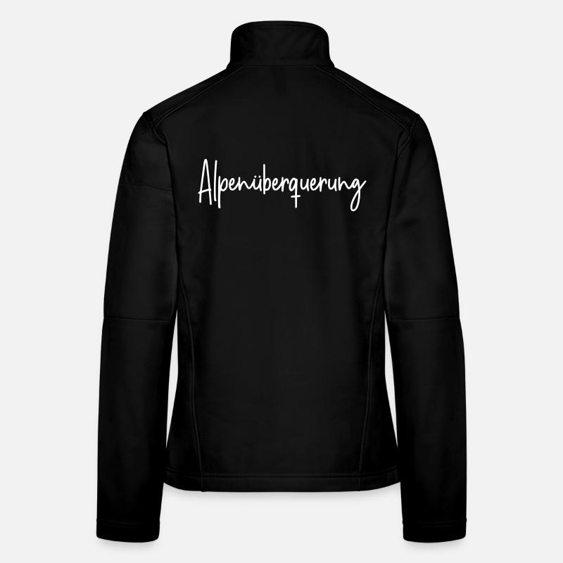 Alpenüberquerung - Frauen Softshelljacke - Schwarz