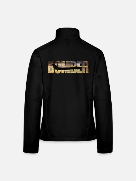 Bomber Tu-95 - Frauen Softshelljacke - Schwarz - Hinten