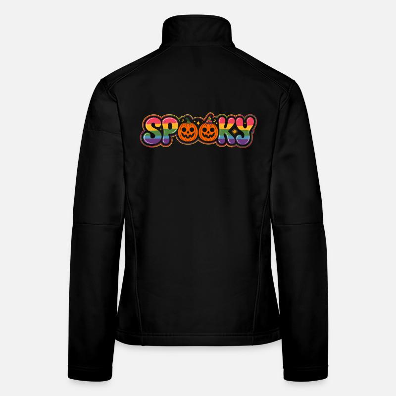 Arc-en-ciel effrayant Halloween Veste en tissu softshell Femme