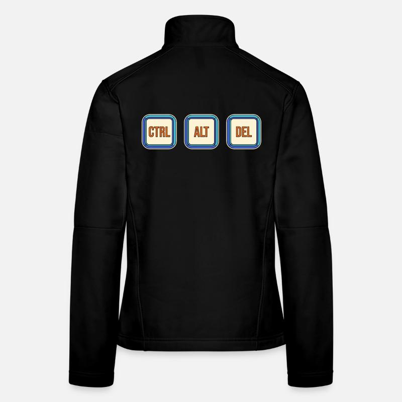 Retro Keyboard Keys CTRL ALT DEL Women's Softshell Jacket