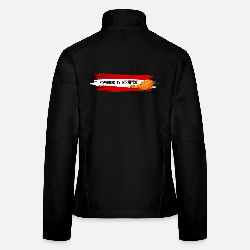 Powered By Schnitzel Austria Humor Shirt Women's Softshell Jacket