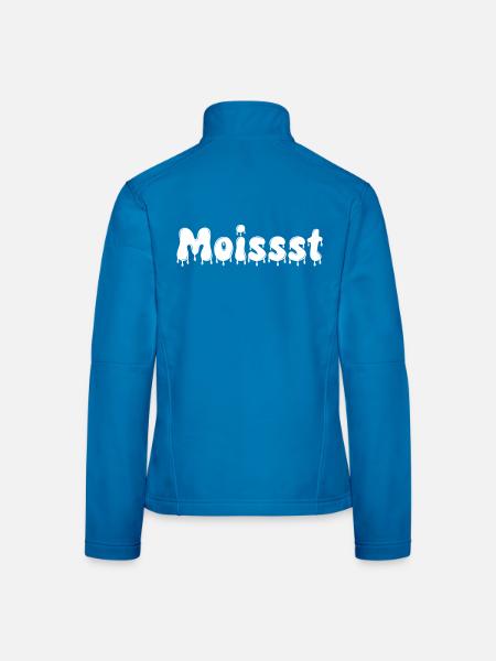 Texte humide et dégoulinant - Veste en tissu softshell Femme - noir - Dos