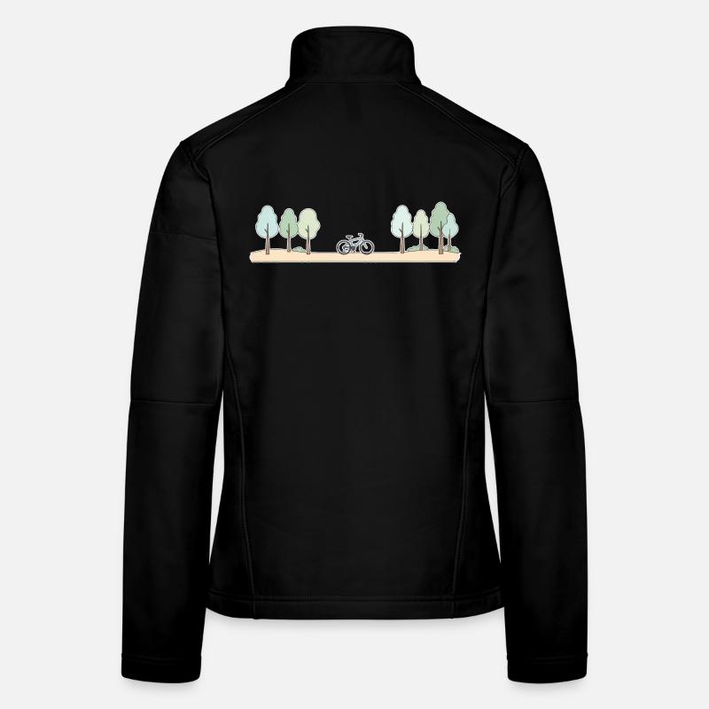 Scène cyclable sur les sentiers forestiers Veste en tissu softshell Femme