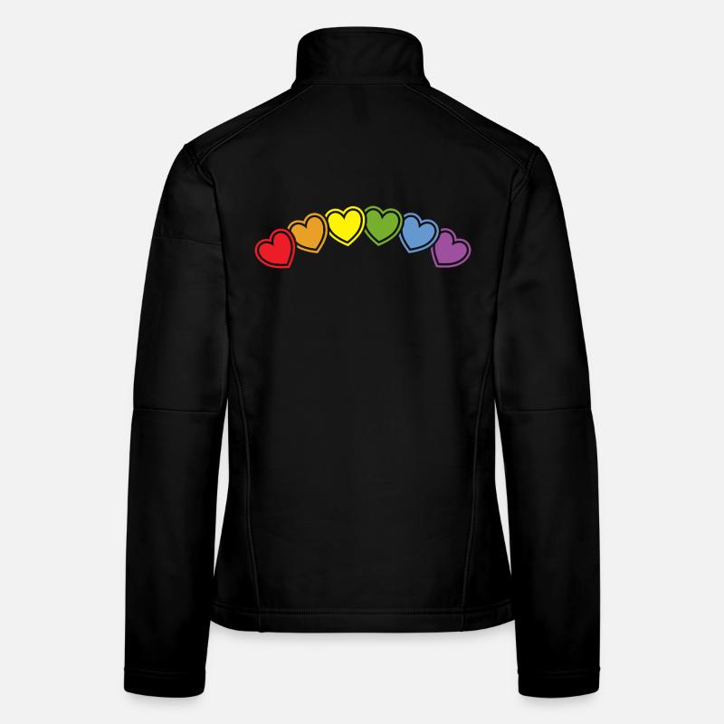Cœurs Regebogen pour la liberté d’amour Veste en tissu softshell Femme