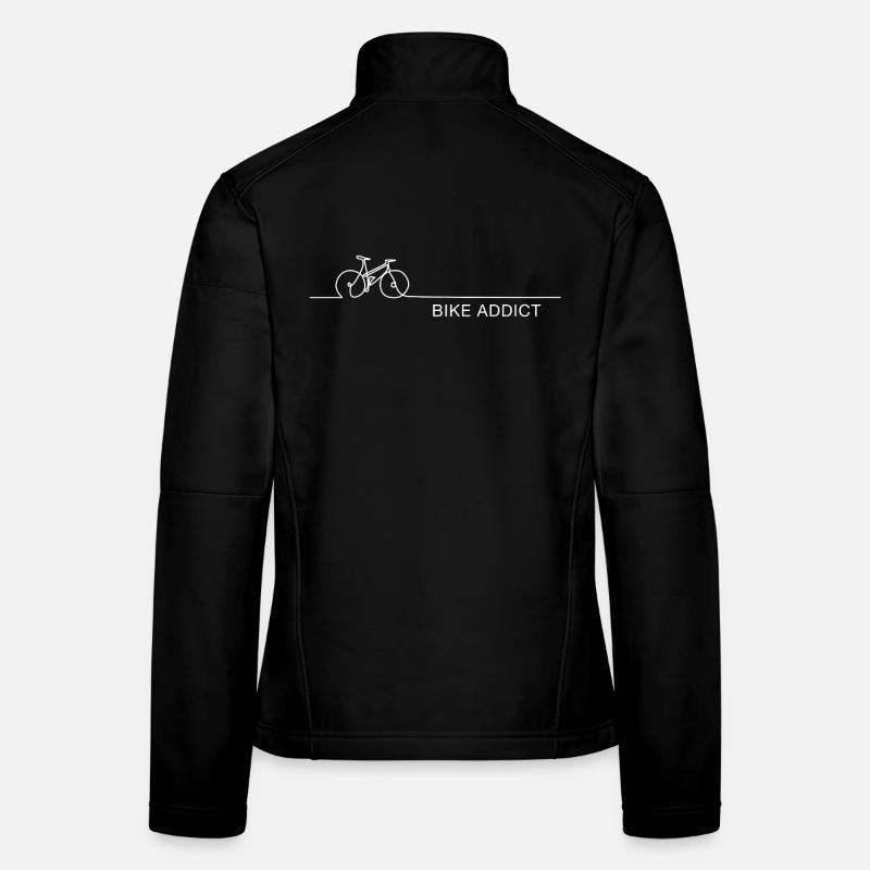 Accro au vélo – Diction minimaliste du vélo Veste en tissu softshell Femme