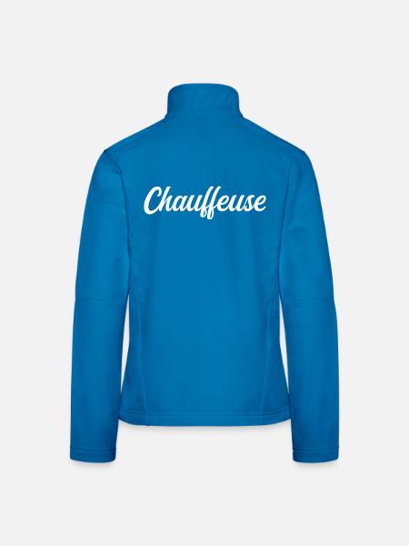 Chauffeuse Routière Camion Bus Transport Pro - Veste en tissu softshell Femme - noir - Dos