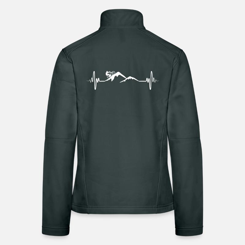 Mountain bikers heart palpitations Women's Softshell Jacket