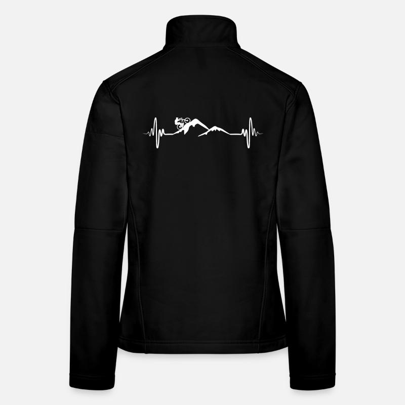 Mountainbiker Herzklopfen - Frauen Softshelljacke - Schwarz