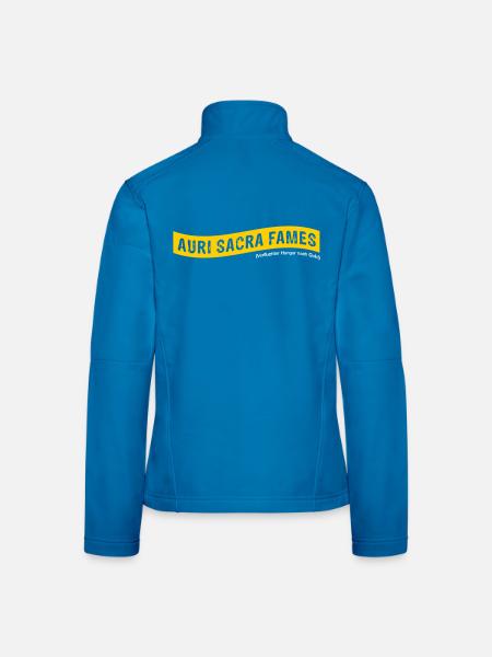Auri sacra fames (lateinisch) >Vectorgraphic - Frauen Softshelljacke - Schwarz - Hinten