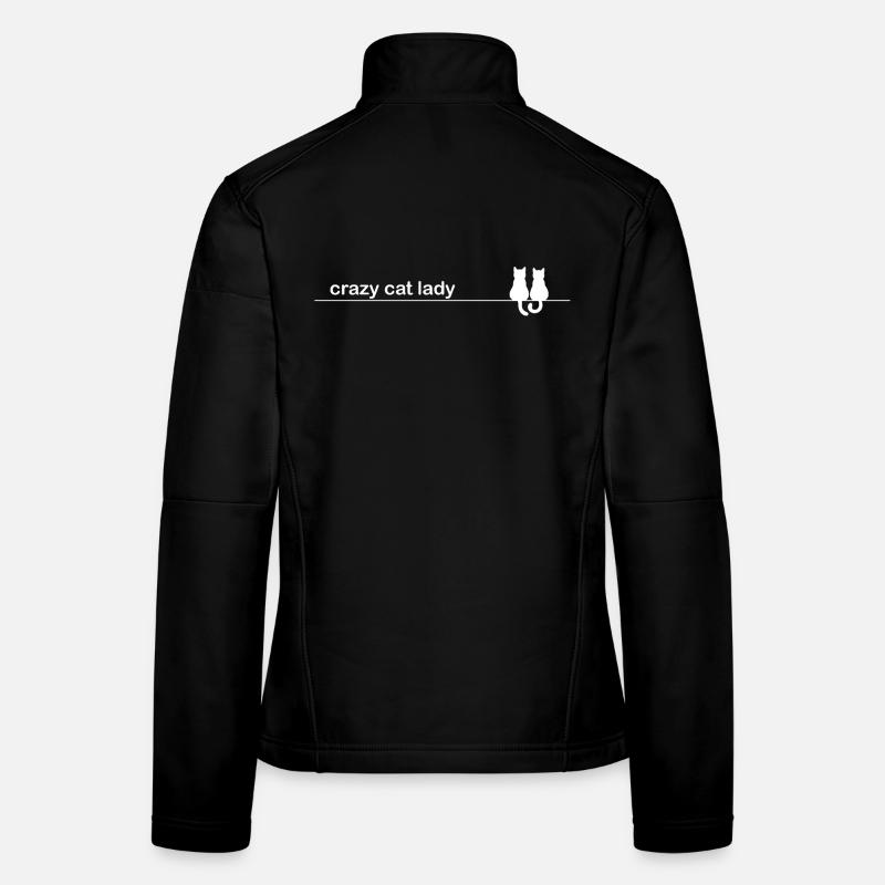 Drôle de chat dictons Crazy Cat Lady Veste en tissu softshell Femme